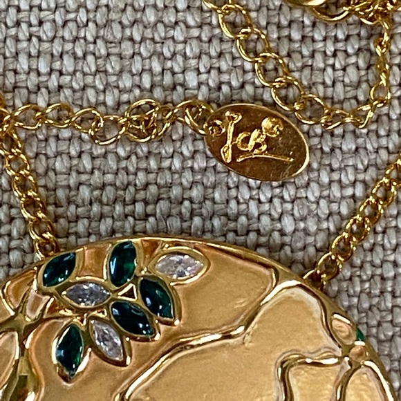 JCB 22k Gold Plated "Great Giant" BROOCH/NECKLACE Current style Retail $150 - Picture 11 of 13